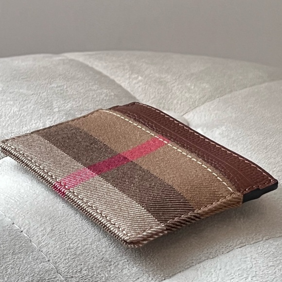 Burberry Check Card Case in Tan - Picture 3 of 9